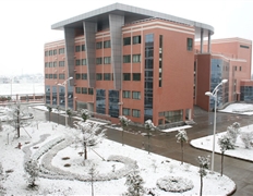 校園雪景 圖書館 藝術樓